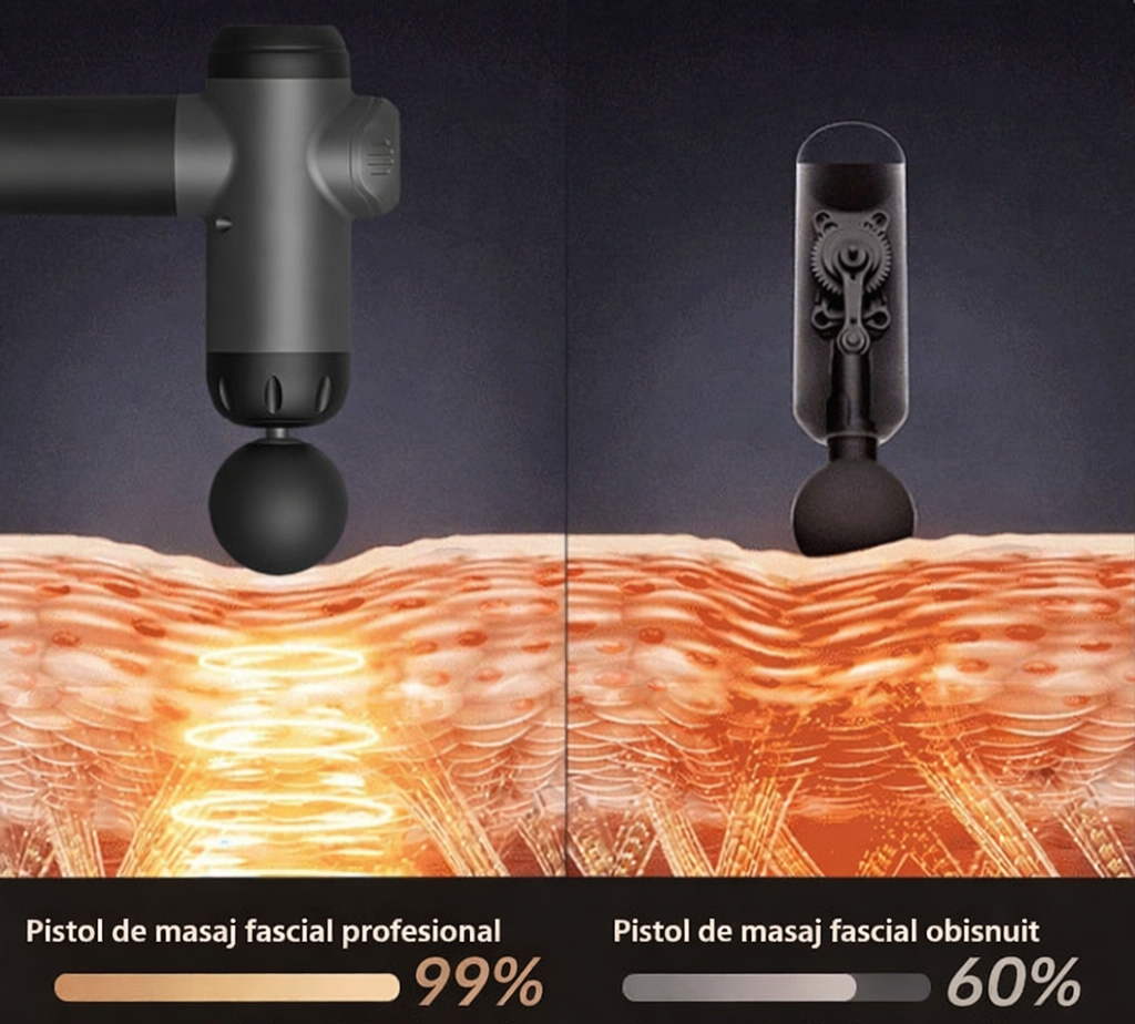 Pistol de masaj profesional pentru recuperare musculară și relaxare